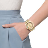 Buy Shop Marc Jacobs Henry Skeleton Gold Dial Gold Steel Strap Watch for Women - MBM3263 USA Online
