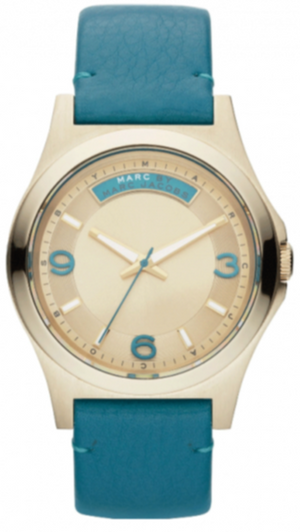 Buy Shop Marc Jacobs Baby Dave Gold Dial Blue Leather Strap Watch for Women - MBM1263 USA Online