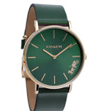 Buy Shop Coach Perry Green Dial Green Leather Strap Watch for Women - 14503383-C USA Online