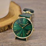 Buy Shop Coach Perry Green Dial Green Leather Strap Watch for Women - 14503383-C USA Online