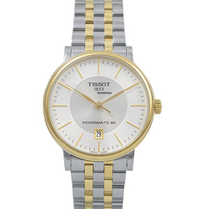Buy Shop Tissot Carson Premium Powermatic 80 White Dial Two Tone Steel Strap Watch For Men - T122.407.22.031.00 USA Online