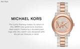 Buy Shop Michael Kors Runway Analog Crystals Rose Gold Dial Two Tone Steel Strap Watch for Women - MK7355 USA Online