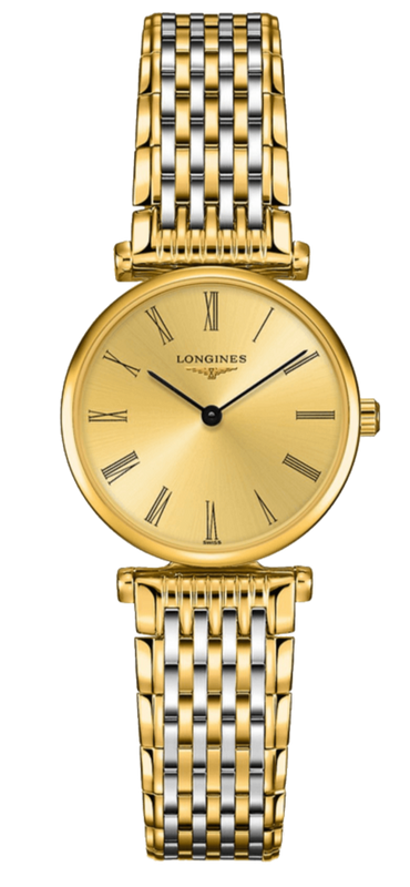 Buy Shop Longines La Grande Classique de Longines Gold Dial Two Tone Steel Strap Watch for Women - L4.209.2.31.7 USA Online