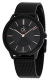 Buy Shop Calvin Klein Minimal Black Dial Black Mesh Bracelet Watch for Women - K3M23421 USA Online