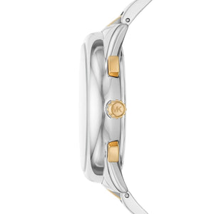 Buy Shop Michael Kors Janelle Chronograph Silver Dial Two Tone Steel Strap Watch For Men - MK8994 USA Online