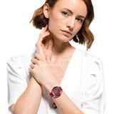 Buy Shop Swarovski Octea Lux Chrono Red Dial Red Leather Strap Watch for Women - 5547642 USA Online