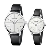 Buy Shop Calvin Klein Evan White Dial Black Leather Strap Watch for Women - K7B231CY USA Online