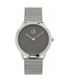 Buy Shop Calvin Klein Minimal Grey Dial Silver Mesh Bracelet Watch for Women - K3M2212X USA Online