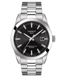 Buy Shop Tissot Gentleman Powermatic 80 Silicium Black Dial Silver Steel Strap Watch For Men - T127.407.11.051.00 USA Online