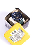 Buy Shop Fossil Crewmaster Sports Automatic Blue Dial Blue Leather Strap Watch for Men - ME3149 USA Online