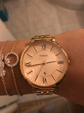 Buy Shop Fossil Jacqueline Rose Gold Dial Rose Gold Steel Strap Watch for Women - ES3632 USA Online