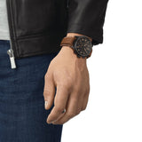 Buy Shop Tissot Chrono XL Quartz Black Dial Brown Leather Strap Watch For Men - T116.617.36.052.03 USA Online