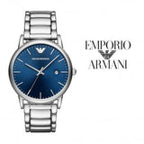 Buy Shop Emporio Armani Luigi Blue Dial Silver Steel Strap Watch For Men - AR11089 USA Online