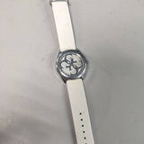 Guess G Twist Quartz White Dial White Silicone Strap Watch For Women - W0911L1