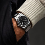 Buy Shop Tissot PRX Quartz Black Dial Silver Steel Strap Watch For Men - T137.410.11.051.00 USA Online