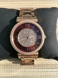 Buy Shop Michael Kors Catlin Quartz Rose Gold Dial Rose Gold Steel Strap Watch For Women - MK3412 USA Online