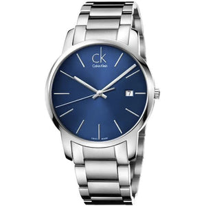 Buy Shop Calvin Klein City Blue Dial Silver Steel Strap Watch for Men - K2G2G14N USA Online