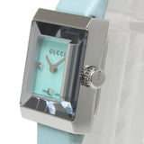 Buy Shop Gucci G-Frame Pastel Blue Mother of Pearl Dial Blue Leather Strap Watch For Women - YA128531 USA Online