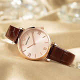 Buy Shop Emporio Armani Classic Quartz Pink Dial Brown Leather Strap Watch For Women - AR1911 USA Online