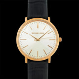 Buy Shop Michael Kors Jaryn Quartz White Dial Black Leather Strap Watch For Women - MK2472 USA Online