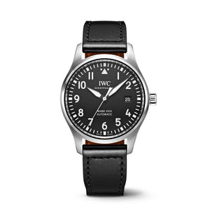 Buy Shop IWC Pilot's Mark XVIII 40mm Black Dial Black Leather Strap Watch for Men - IW327001 USA Online