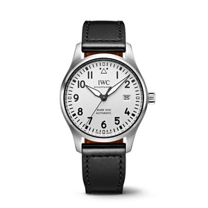 Buy Shop IWC Pilot's Watch Mark XVIII White Dial Black Leather Strap Watch for Men - IW327002 USA Online