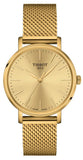 Buy Shop Tissot Everytime Lady Gold Dial Gold Mesh Bracelet Watch for Women - T143.210.33.021.00 USA Online