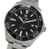 Buy Shop Tag Heuer Aquaracer Quartz Black Dial Silver Steel Strap Watch for Men - WAY101A.BA0746 USA Online