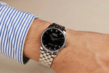 Buy Shop Mido Baroncelli Ii Automatic Black Dial Silver Steel Strap Watch For Men - M8600.4.18.1 USA Online