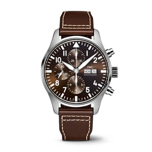 Buy Shop IWC Pilot's Watch Chronograph Edition Brown Dial Brown Leather Strap Watch for Men - IW377713 USA Online