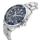 Buy Shop Tag Heuer Aquaracer Blue Dial SIlver Steel Strap Watch for Men - CAY111B.BA0927 USA Online