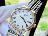 Buy Shop Tissot T Classic Carson Quartz White Dial Two Tone Steel Strap Watch for Men - T085.410.22.013.00 USA Online