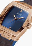 Buy Shop Guess Phoenix Blue Dial Brown Leather Strap Watch for Men - GW0386G2 USA Online