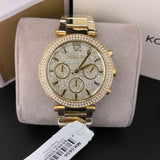 Buy Shop Michael Kors Parker Gold Dial Gold Steel Strap Watch for Women - MK5856 USA Online