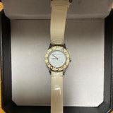 Marc Jacobs Blade White Dial White Leather Strap Watch for Women - MBM1098