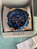 Buy Shop Guess Genesis Quartz Blue Dial Blue Silicone Strap Watch For Men - W1254G3 USA Online