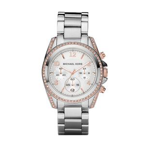 Buy Shop Michael Kors Blair Chronograph Silver Dial Silver Steel Strap Watch for Women - MK5459 USA Online