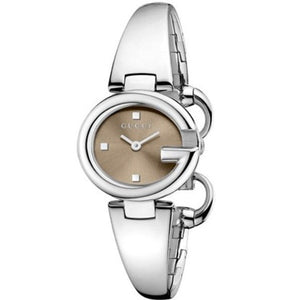 Buy Shop Gucci Guccissima Quartz Diamonds Brown Dial Silver Steel Strap Watch For Women - YA134503 USA Online