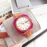 Buy Shop Fossil Candy White Dial Brown Leather Strap Watch for Women - ES3539 USA Online