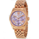 Buy Shop Michael Kors Lexington Purple Dial Rose Gold Steel Strap Watch For Women - MK6207 USA Online