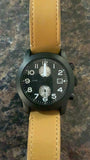 Buy Shop Marc Jacobs Larry Chronograph Black Dial Brown Leather Strap Watch for Men - MBM5053 USA Online