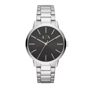 Buy Shop Armani Exchange Cayde Analog Black Dial Silver Steel Strap Watch For Men - AX2700 USA Online