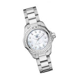 Buy Shop Tag Heuer Aquaracer Professional 200 Quartz Diamond Mother of Pearl Dial Silver Steel Strap Watch for Women - WBP1417.BA0622 USA Online