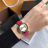 Buy Shop Michael Kors Averi Gold Dial Pink Leather Strap Watch for Women - MK2525 USA Online