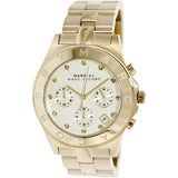 Buy Shop Marc Jacobs Blade Chronograph Gold Dial Gold Steel Strap Watch for Women - MBM3101 USA Online
