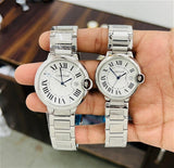 Buy Shop Cartier Ballon Bleu De Cartier Silver Dial Silver Steel Strap Watch for Women - W69011Z4 USA Online