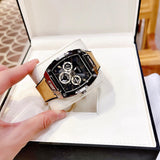 Buy Shop Guess Phoenix Multifunction Black Dial Brown Leather Strap Watch for Men - GW0202G3 USA Online