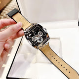 Buy Shop Guess Phoenix Multifunction Black Dial Brown Leather Strap Watch for Men - GW0202G3 USA Online