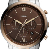 Buy Shop Fossil Neutra Chronograph Brown Dial Two Tone Steel Strap Watch for Men - FS5869 USA Online