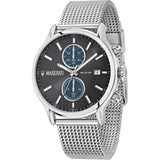 Buy Shop Maserati Epoca 42mm Black Dial Steel Silver Mesh Bracelet Watch For Men - R8873618003 USA Online